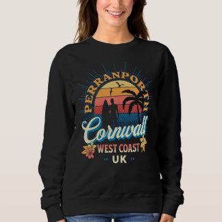 Sudadera Perranporto De Surf, Cornwall Uk Retro Preocupado