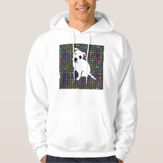 Sudadera Perrito blanco lindo de Pitbull en modelo del