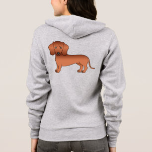 Sudadera Perrito Cartoons Adorable Dachshund Pelo Corto Roj