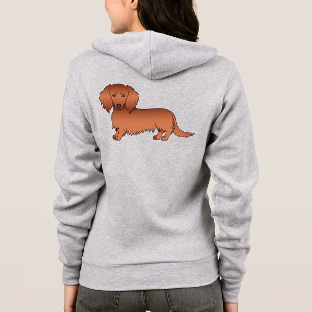 Sudadera Perrito De Dibujos Animados Adorable Dachshund Pel (Reverso)