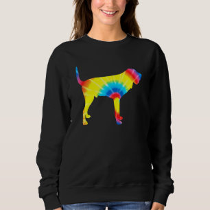 Sudadera Perrito Hippie de Estampado de Arcoíris de Tie Dye