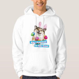 Sudadera Perro acostado sobre huevos de Pascua