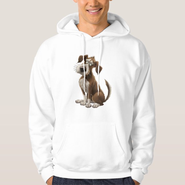 Sudadera Perro acuarela confundido con perro sorprendido (Anverso)