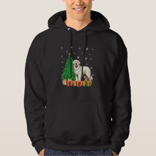 Sudadera Perro Akbash Árbol de Navidad iluminando perro de 