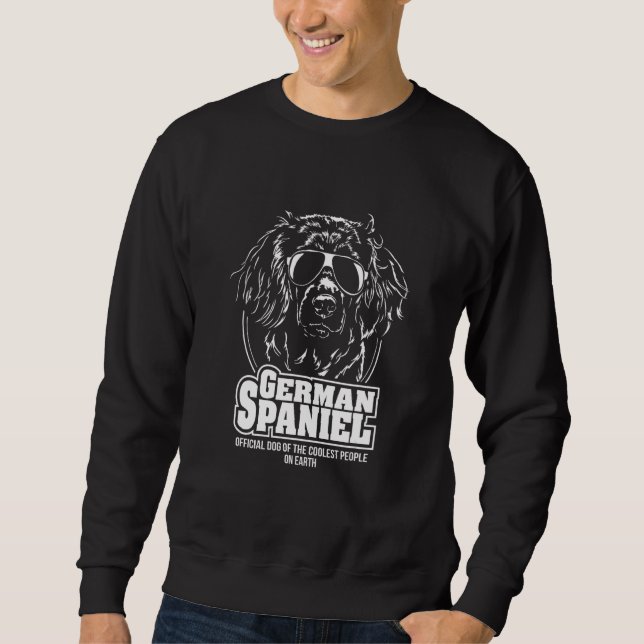 Sudadera Perro alemán español más frío que dice perro (Anverso)