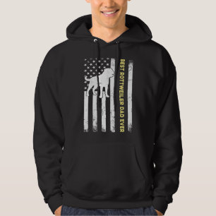 Sudadera Perro amante Bandera Americana Mejor Padre Rottwei