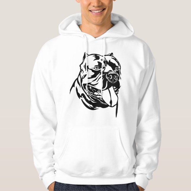 Sudadera Perro Amarillo Americano, silueta negra Hoody (Anverso)