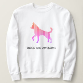 Sudadera Perro - Arte pop Mascota, animal abstracto rosado