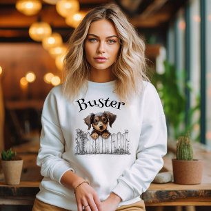 Sudadera Perro Asomándose Personalizable