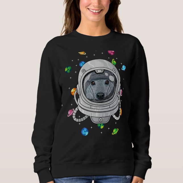 Sudadera Perro astronauta canino profundo en el universo có (Anverso)