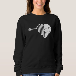 Sudadera Perro Aussiepom Huella De Corazón Dueño De Mascota