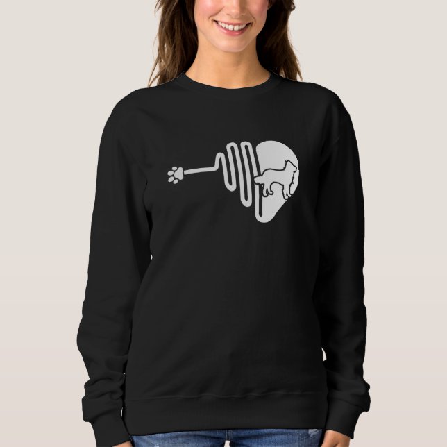 Sudadera Perro Aussiepom Huella De Corazón Dueño De Mascota (Anverso)