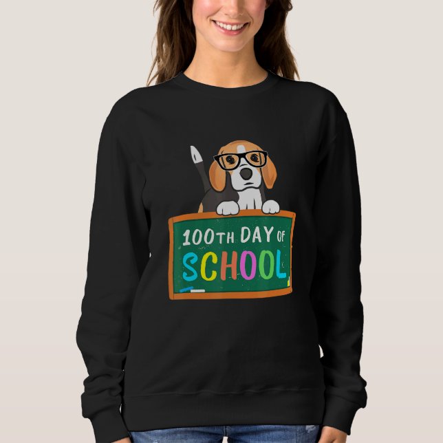 Sudadera Perro Beagle 100° Día del Alumno Escolar (Anverso)