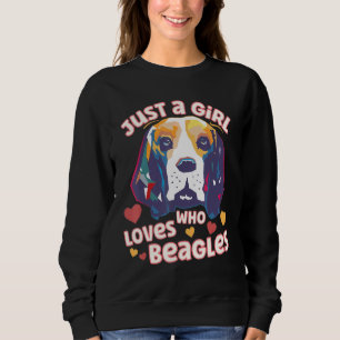 Sudadera Perro Beagle colorido para Chicas Mujeres Adolesce
