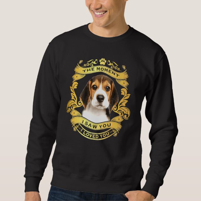 Sudadera Perro Beagle En El Momento En Que Te Vi (Anverso)