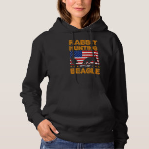 Sudadera Perro Beagle Rabbit Hunting Beagle Hunter Bandera 