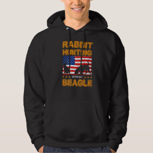 Sudadera Perro Beagle Rabbit Hunting Beagle Hunter Bandera