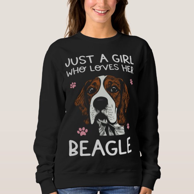 Sudadera Perro Beagle Solo Una Chica Que Ama Beagles (Anverso)