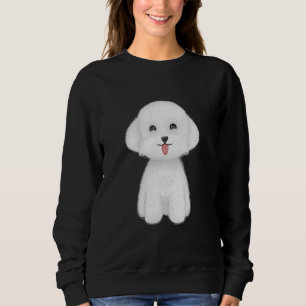 Sudadera Perro blanco felino feliz