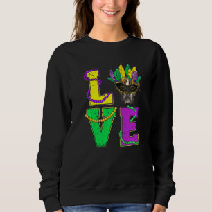 Sudadera Perro Boxer I Love Puppy Mardi Gras Hombres Mujere