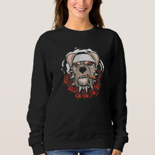 Sudadera Perro brutal con dueño de perro fumador de cigarro