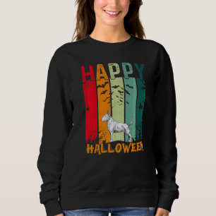 Sudadera Perro Bull Terrier Estilo Retro Cena de Halloween