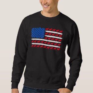 Sudadera Perro Bulldog Francés de Bandera Americana Patriót