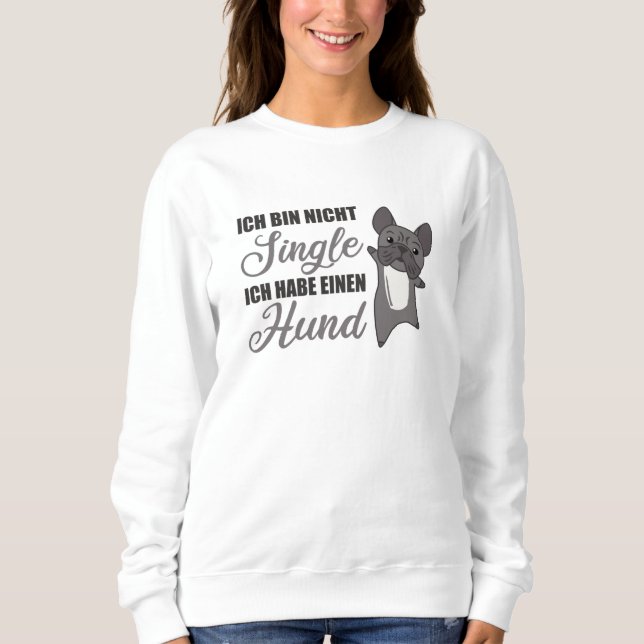 Sudadera Perro Bulldog francés Dueño de un solo perro (Anverso)