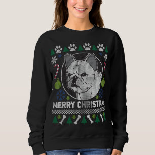 Sudadera Perro Bulldog francés engendra Navidades feos su