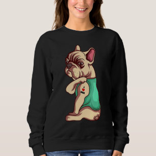 Sudadera Perro Bulldog francés Perro que amo a mamá Tattoo