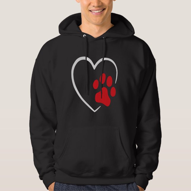 Sudadera Perro cachorro Corazón animal Perro amante perro d (Anverso)