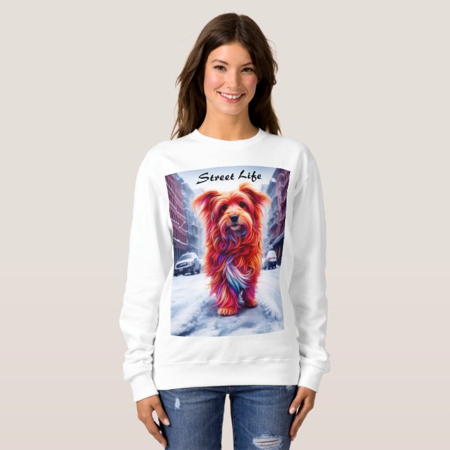 Sudadera Perro callejero sin salida perdido en el camino de (Anverso completo)