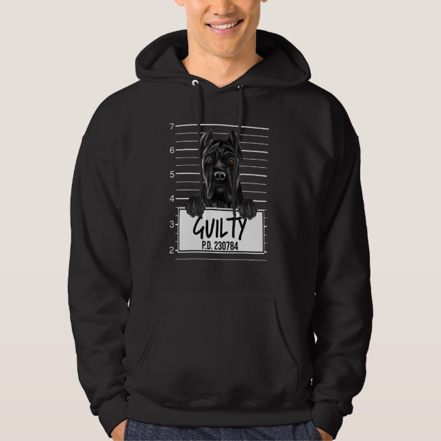 Sudadera Perro Cane Corso Condenado Mugshot (Anverso)