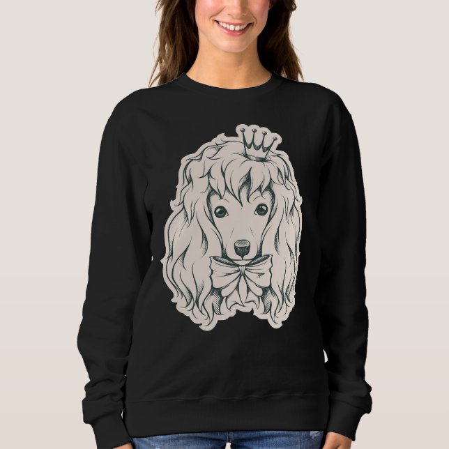 Sudadera perro caniche de princesa adorable (Anverso)