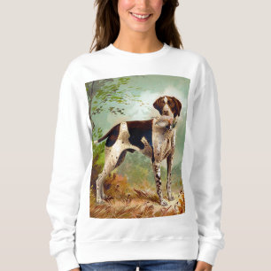 Sudadera Perro cazador con pájaro en la boca