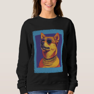 Sudadera Perro chiba inu gracioso con gafas de sol