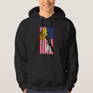 Sudadera Perro Chihuahua de la Bandera Americana de Girasol