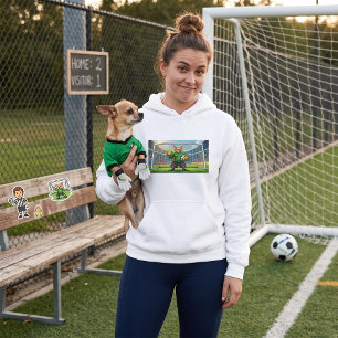 Sudadera Perro Chihuahua Divertido Portero de Fútbol