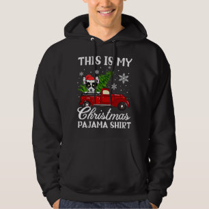 Sudadera Perro Chihuahua Montando Camión Rojo Con Árbol De 