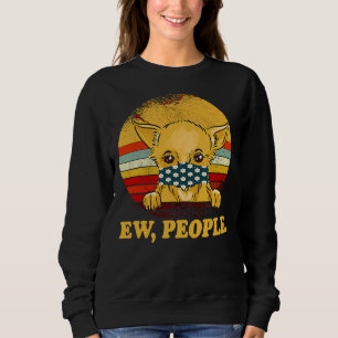 Sudadera Perro Chihuahua Perro Ojo Usando Un
