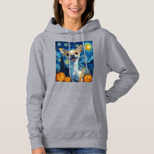 Sudadera perro chihuahua sonriente noche estrellada de Van