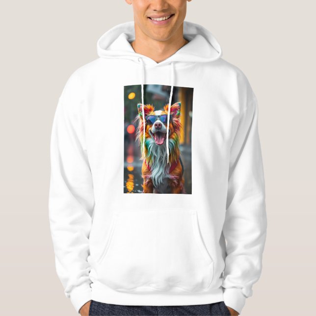Sudadera Perro Colorido Arte Pop Splash (Anverso)