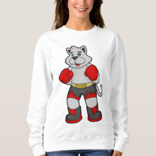 Sudadera Perro como boxeador con guantes de boxeo