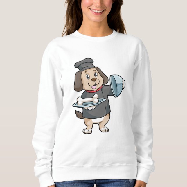 Sudadera Perro como chef con Plata y Huesos (Anverso)