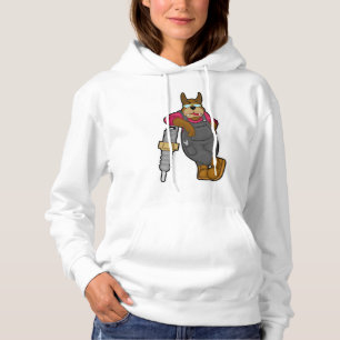 Sudadera Perro como mecánico con bujía
