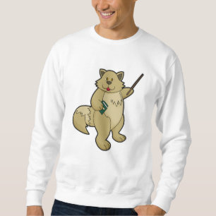 Sudadera Perro como profesor con libro y puntero