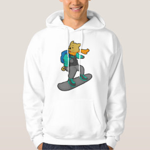 Sudadera Perro como snowboard con Snowboard y mochila