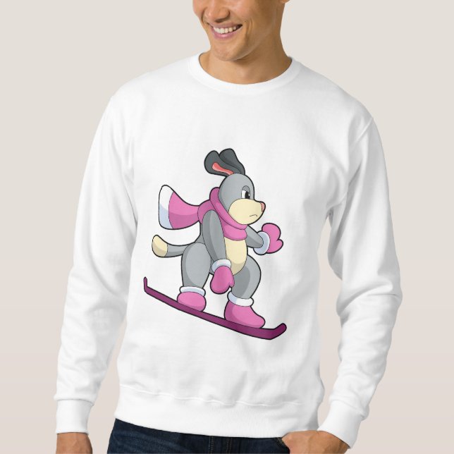 Sudadera Perro como snowboard con Sonowboard (Anverso)