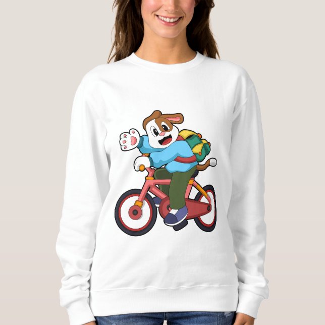 Sudadera Perro con bicicleta (Anverso)