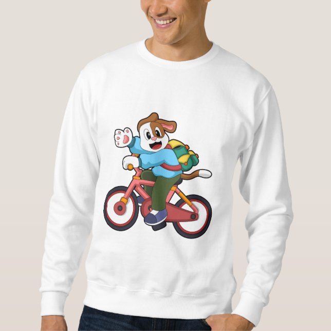 Sudadera Perro con bicicleta (Anverso)